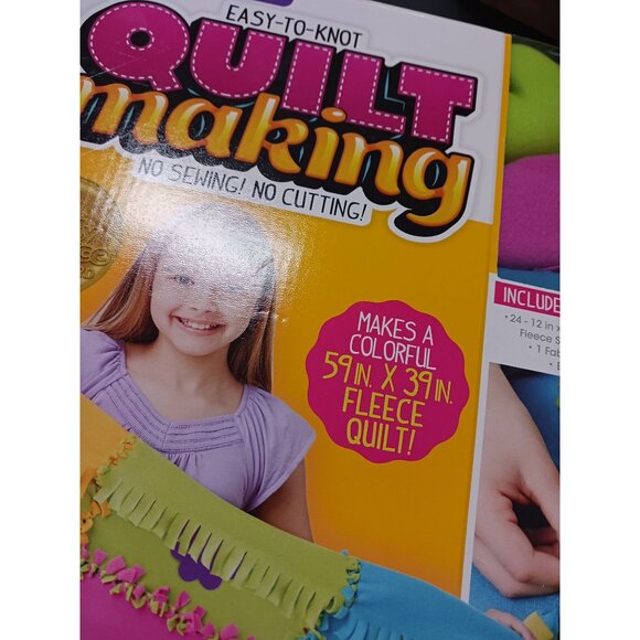 Made By Me Easy to Knot Quilt Making Kit by Horizon Group USA, No Sewing, No Cut - Picture 5 of 5